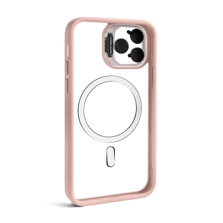 Чехол с функцией MagSafe для Apple iPhone 11 Pro с подставкой и защитой для камер pink (10)