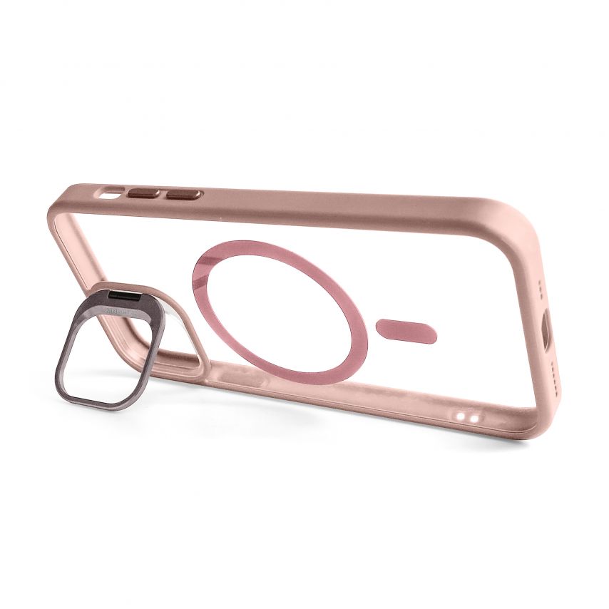 Чехол с функцией MagSafe для Apple iPhone 11 Pro с подставкой и защитой для камер pink (10)