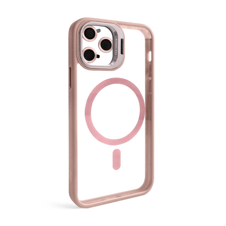 Чохол з функцією MagSafe для Apple iPhone 11 Pro Max з підставкою та захистом для камер pink (10)