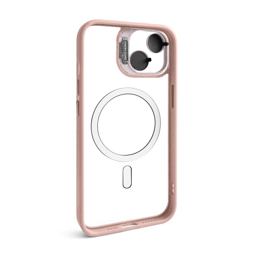 Чохол з функцією MagSafe для Apple iPhone 12 Pro Max з підставкою та захистом для камер pink (10)