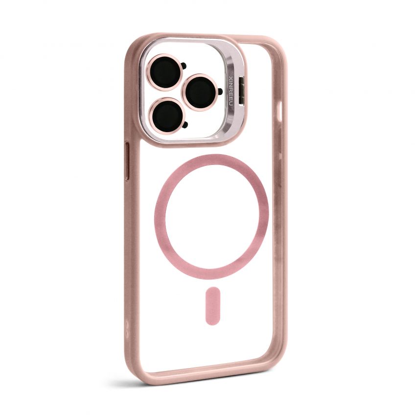 Чехол с функцией MagSafe для Apple iPhone 13 Pro с подставкой и защитой для камер pink (10)