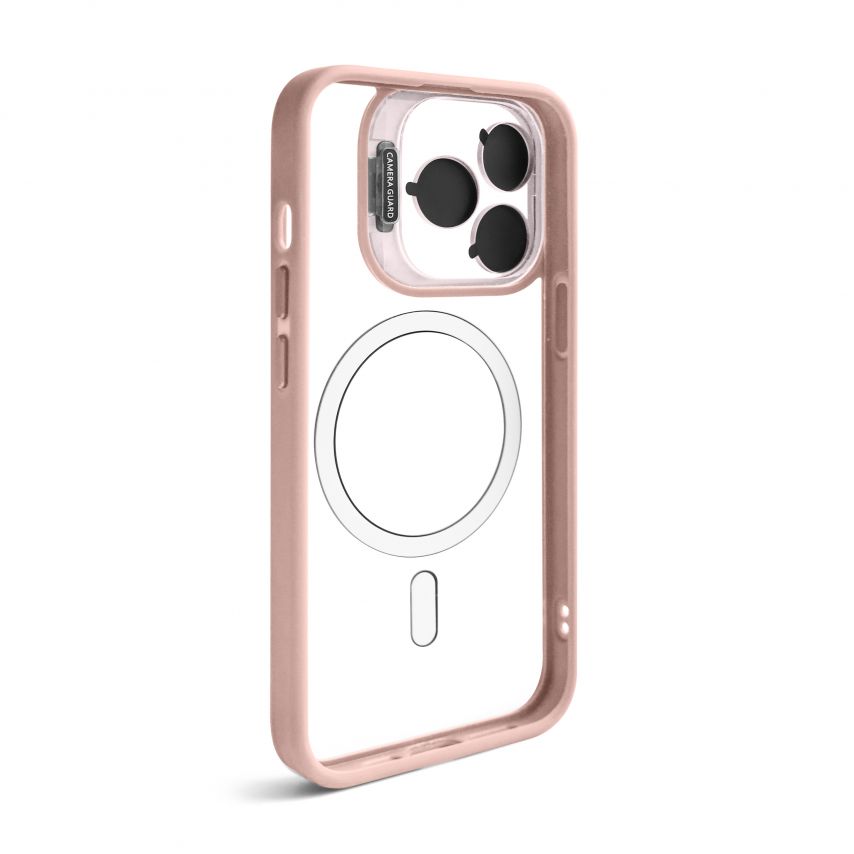 Чохол з функцією MagSafe для Apple iPhone 13 Pro Max з підставкою та захистом для камер pink (10)