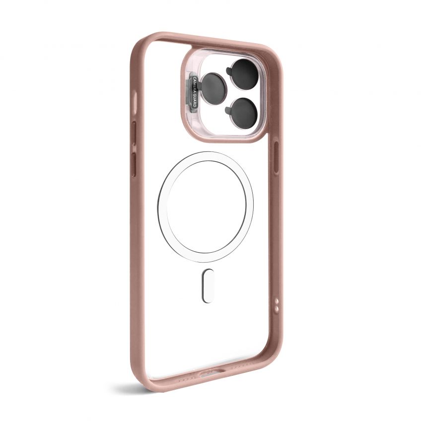 Чехол с функцией MagSafe для Apple iPhone 14 Pro с подставкой и защитой для камер pink (10)