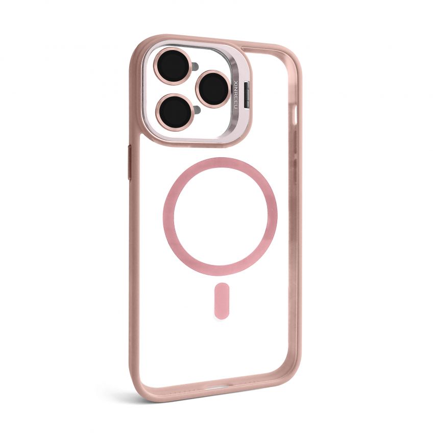 Чехол с функцией MagSafe для Apple iPhone 14 Pro с подставкой и защитой для камер pink (10)