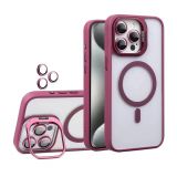 Чохол з функцією MagSafe для Apple iPhone 16e з підставкою та захистом для камер bordo (05)