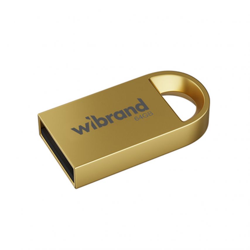 Флеш-пам'ять USB Wibrand Lynx 64GB USB 2.0 gold