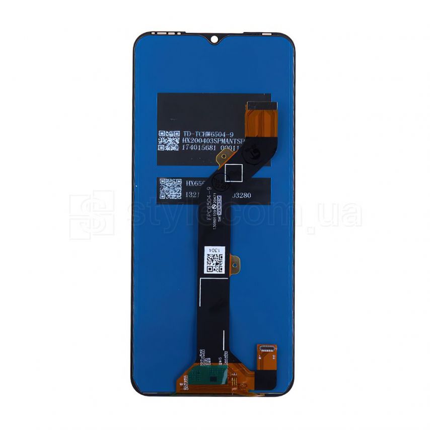 Дисплей (LCD) для Tecno Spark 7 KF6n з тачскріном black High Quality (УЦІНКА! Скол скла знизу)