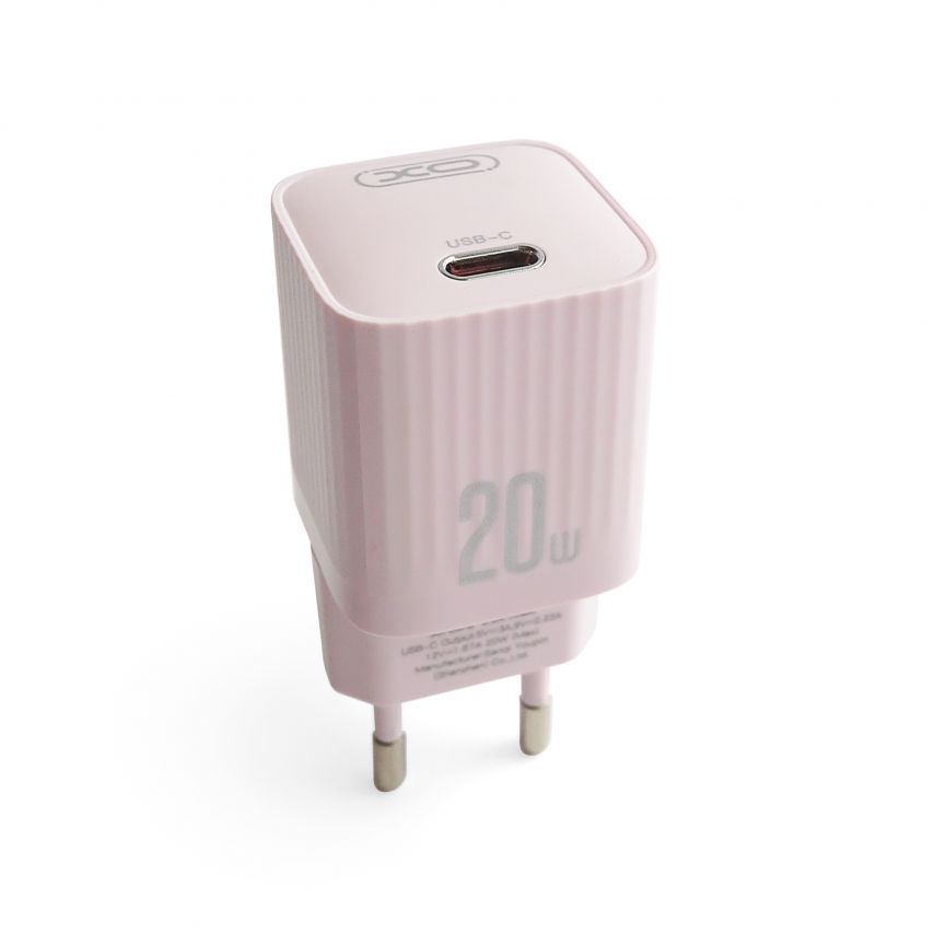 Сетевое зарядное устройство (адаптер) 2в1 XO L146 PD_20W + Data Cable Type-C to Type-C purple