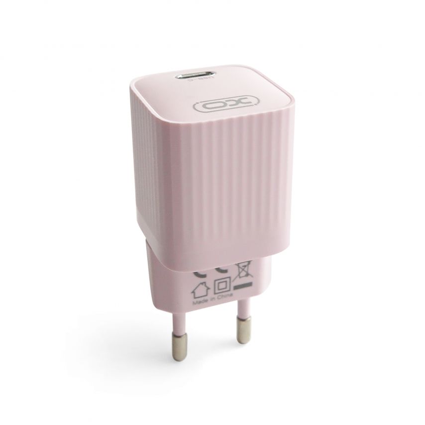 Сетевое зарядное устройство (адаптер) 2в1 XO L146 PD_20W + Data Cable Type-C to Type-C purple