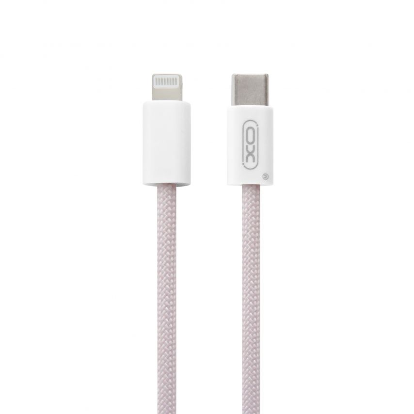 Мережевий зарядний пристрій (адаптер) 2в1 XO L146 PD_20W + Data Cable Type-C to Lightning purple
