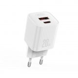 Мережевий зарядний пристрій (адаптер) XO L147 PD_20W / QC3.0_18W white