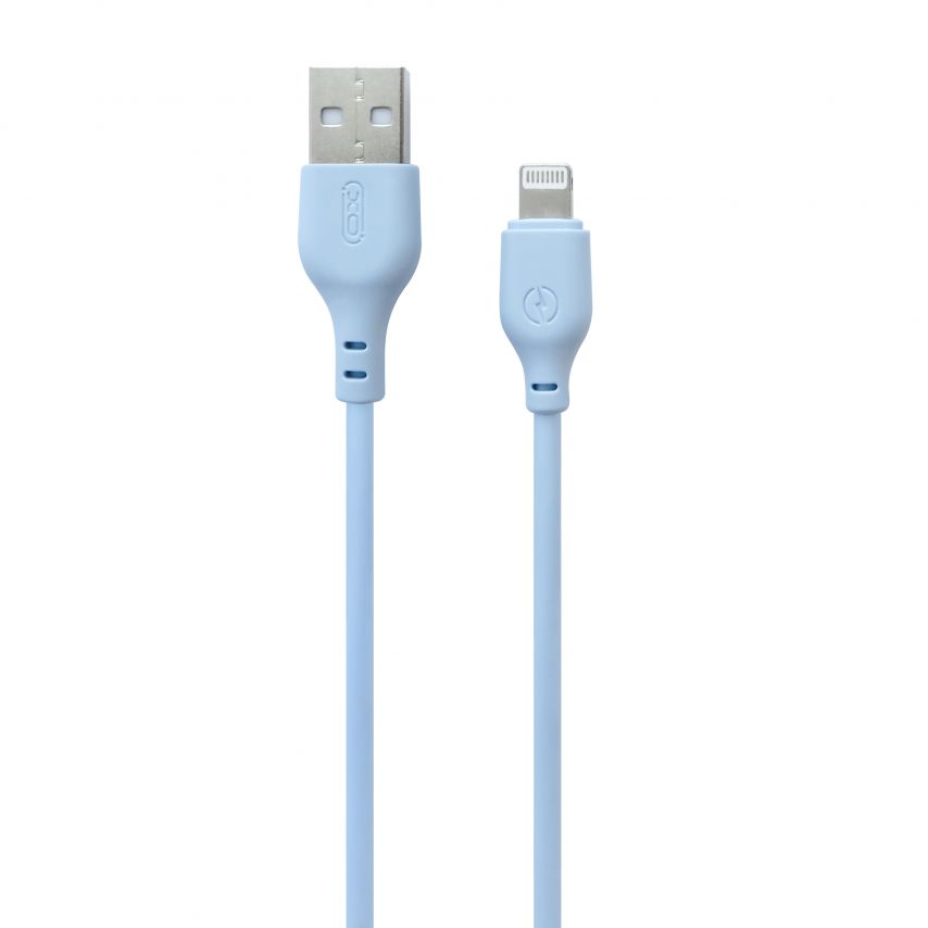 Мережевий зарядний пристрій (адаптер) 2в1 XO L157 1USB/QC3.0/18W + Data Cable USB to Lightning blue