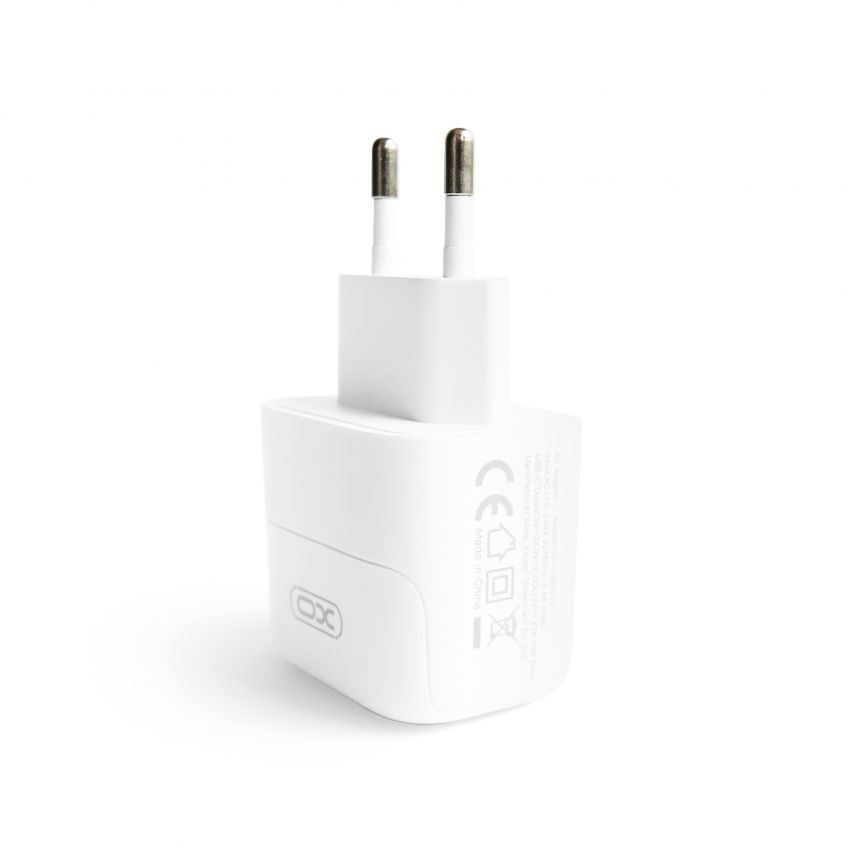 Сетевое зарядное устройство (адаптер) 2в1 XO L136 PD_20W + Data Cable Type-C to Type-C white