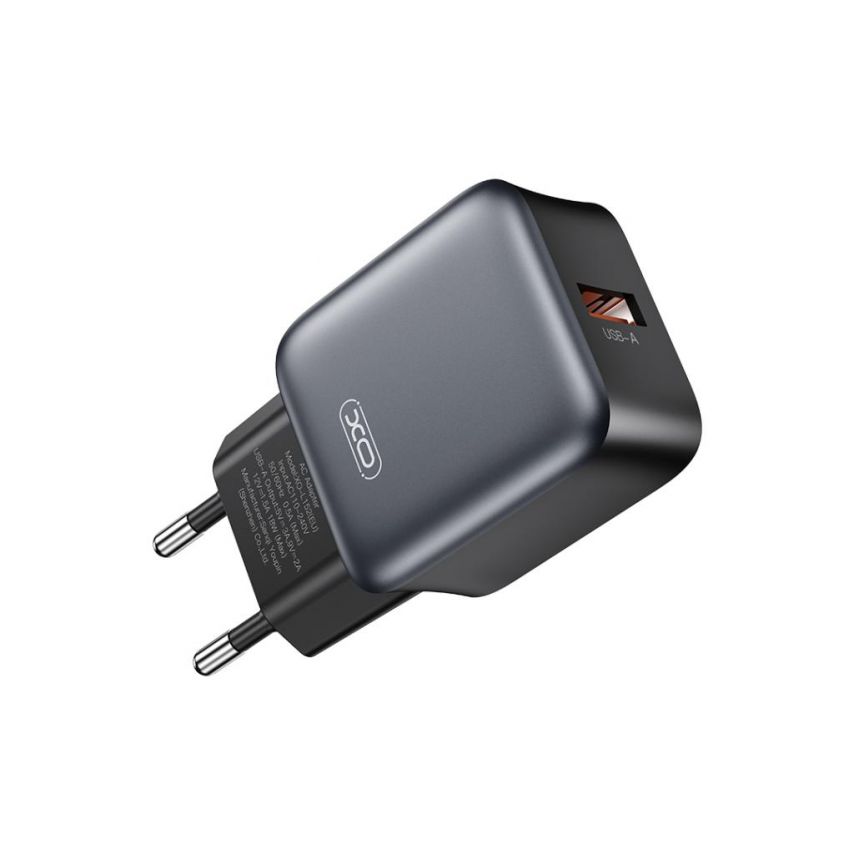 Мережевий зарядний пристрій (адаптер) XO L152 QC_18W black