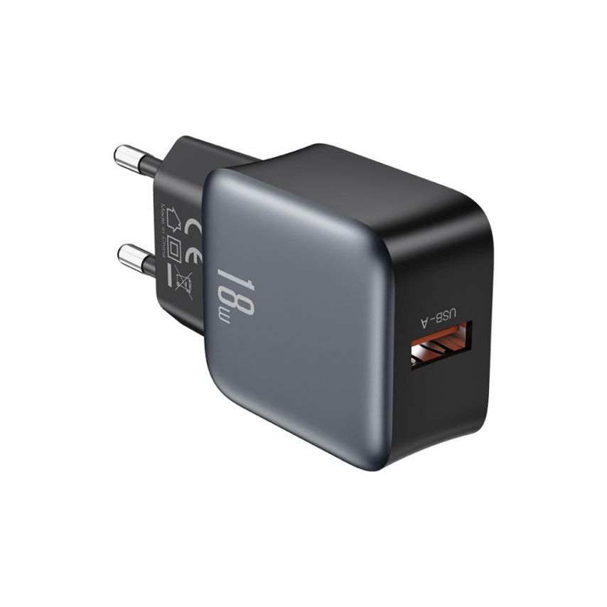 Мережевий зарядний пристрій (адаптер) XO L152 QC_18W black