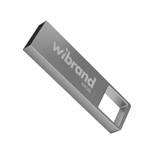 Флеш-память USB Wibrand Shark 64GB USB 2.0 silver - купить за 310.10 грн в Киеве, Украине