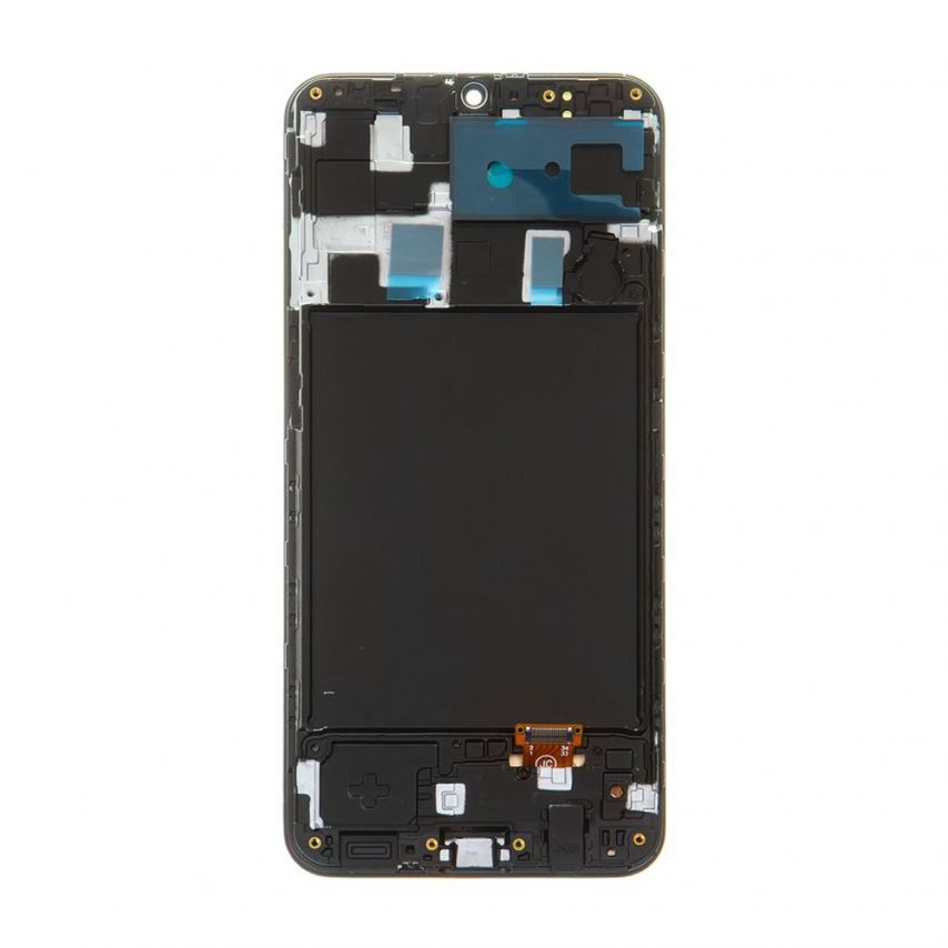 Дисплей (LCD) для Samsung Galaxy A20/A205 (2019) с тачскрином и рамкой black (Oled/короткая матрица) Original Quality