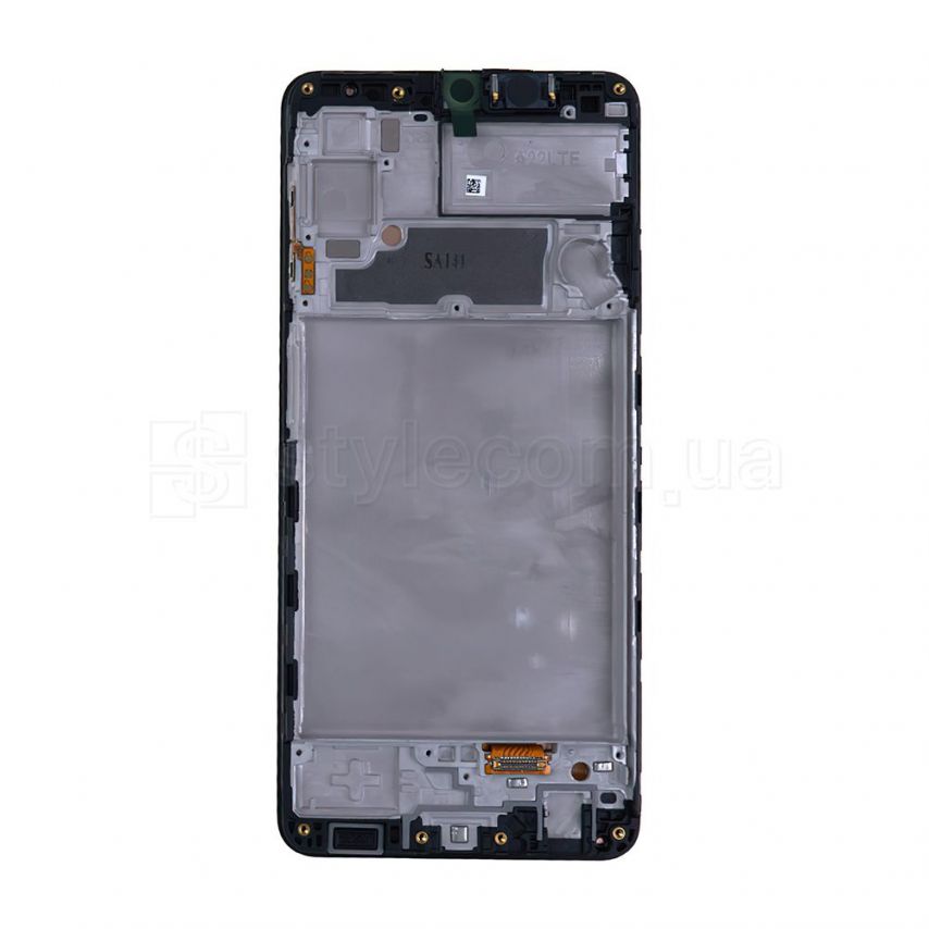 Дисплей (LCD) для Samsung Galaxy A22 4G/A225 (2021) з тачскріном та рамкою black (Oled/Short Matrix) Original Quality (УЦІНКА! Відшарування зверху)