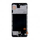 Дисплей (LCD) для Samsung Galaxy A51/A515 (2019) c тачскрином и рамкой black (Oled) Original Quality (УЦЕНКА! Отслойка фронтальной камеры)