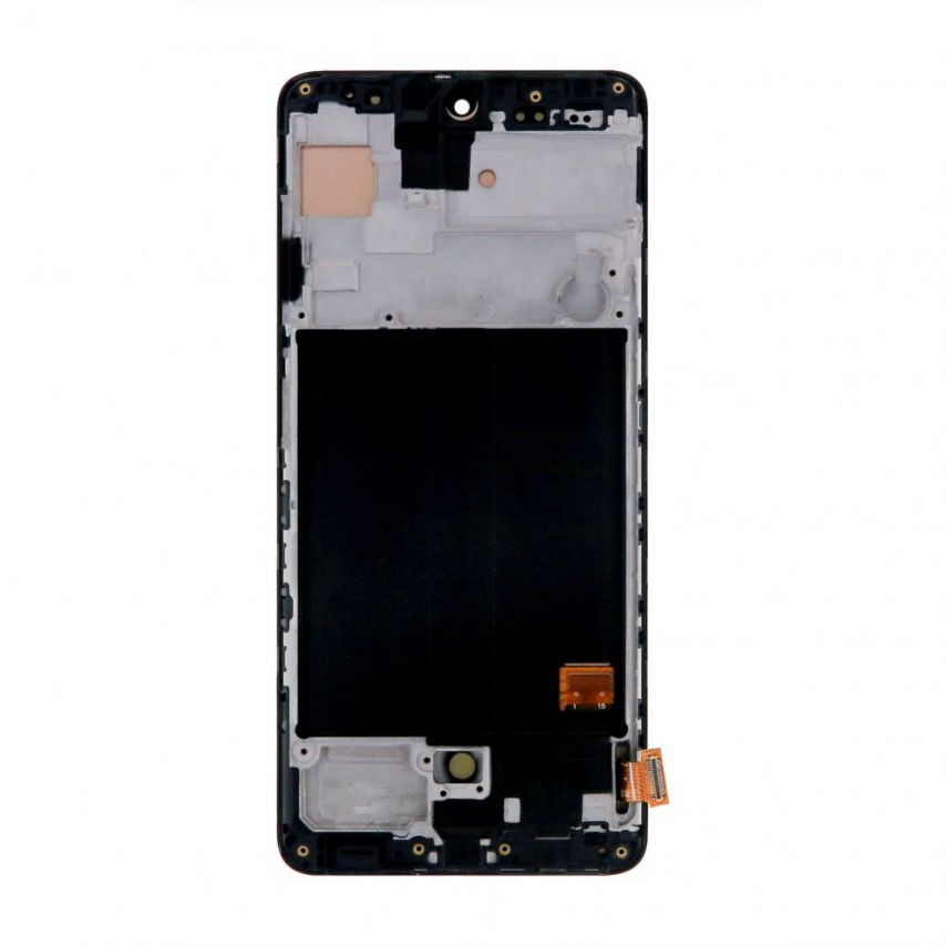 Дисплей (LCD) для Samsung Galaxy A51/A515 (2019) c тачскрином и рамкой black (Oled) Original Quality (УЦЕНКА! Отслойка фронтальной камеры)