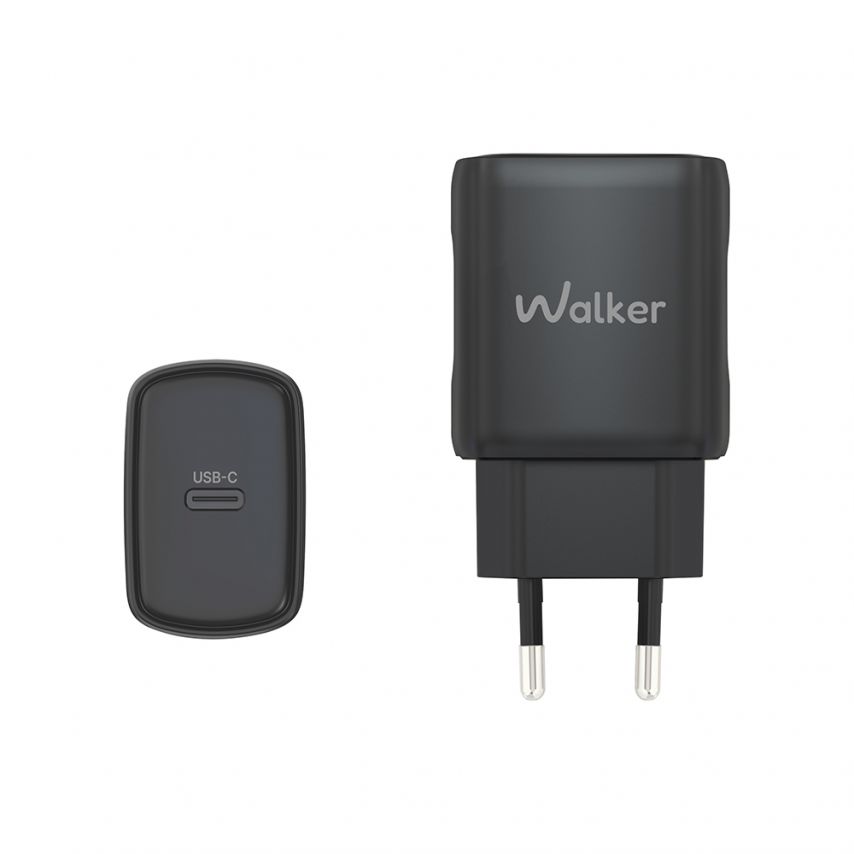 Мережевий зарядний пристрій (адаптер) WALKER WH-64 PD_25W black