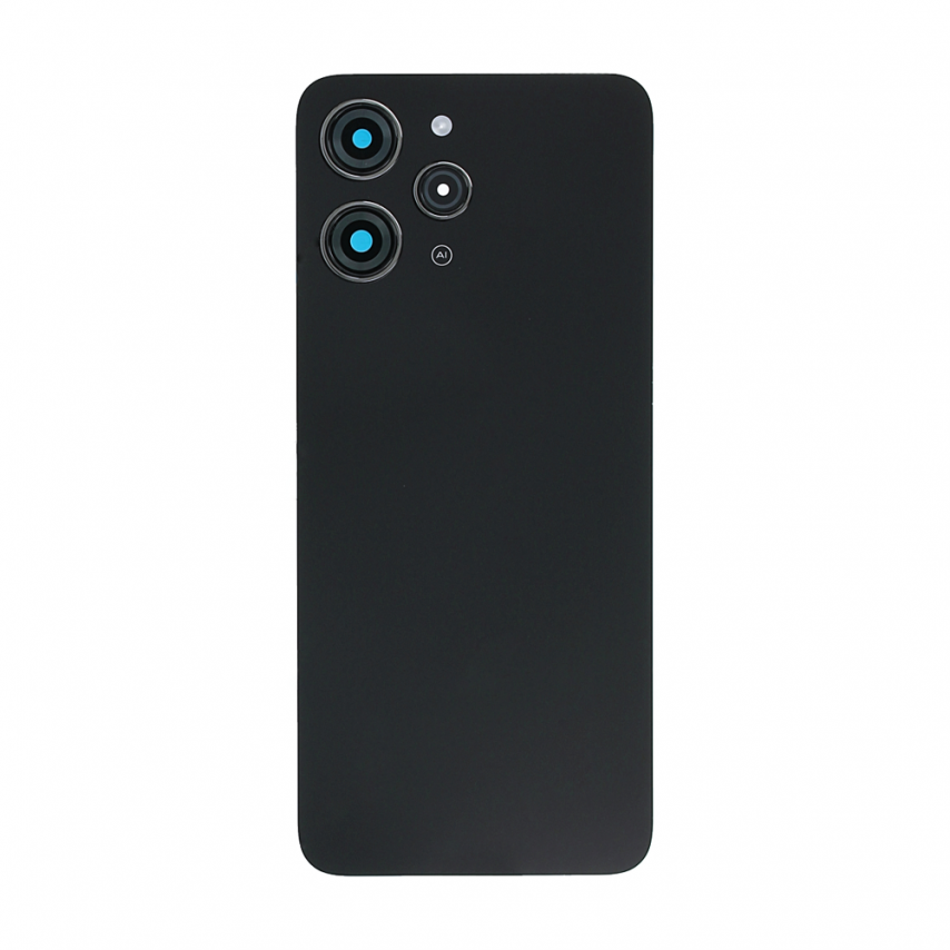 Задня кришка для Xiaomi Redmi 12 зі склом камери black Original Quality