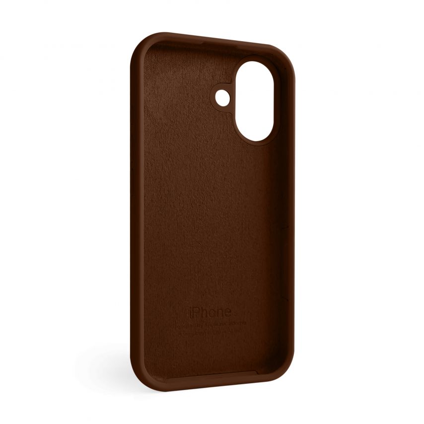 Чехол Full Silicone Case для Apple iPhone 17 dark brown (75)