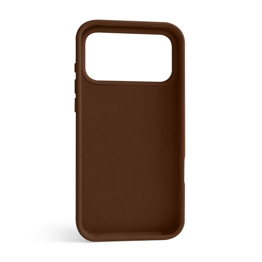 Чехол Full Silicone Case для Apple iPhone 17 Pro Max dark brown (75)