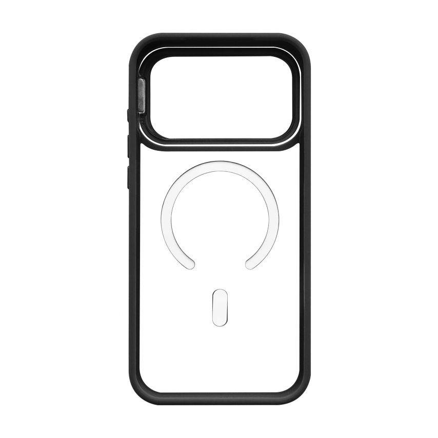 Чехол с функцией MagSafe для Apple iPhone 17 Pro Max с подставкой и защитой для камер black (03)