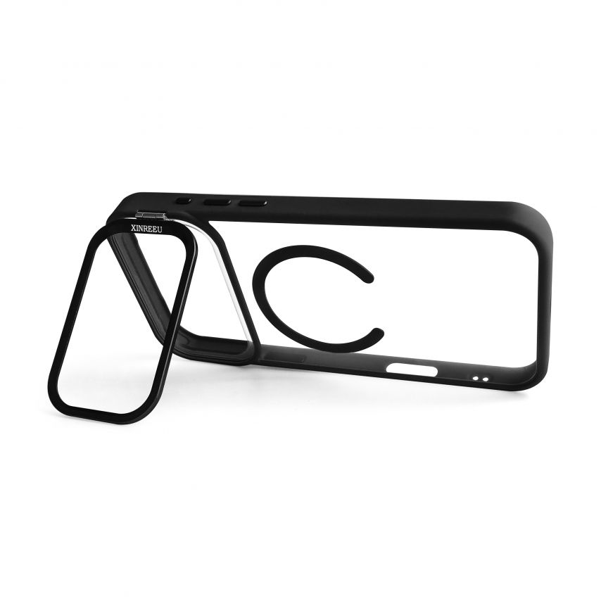 Чехол с функцией MagSafe для Apple iPhone 17 Pro Max с подставкой и защитой для камер black (03)