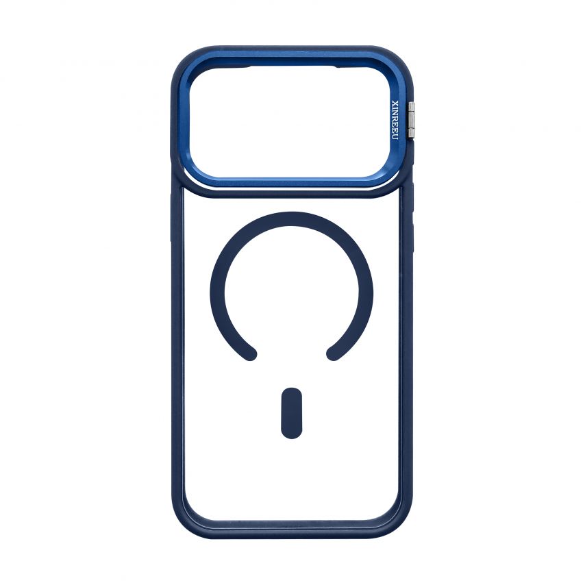 Чехол с функцией MagSafe для Apple iPhone 17 Pro Max с подставкой и защитой для камер dark blue (04)