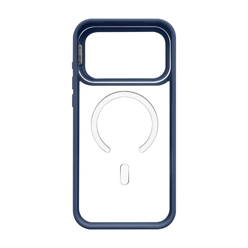 Чехол с функцией MagSafe для Apple iPhone 17 Pro Max с подставкой и защитой для камер dark blue (04)
