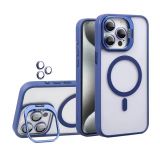 Чехол с функцией MagSafe для Apple iPhone 17 Pro Max с подставкой и защитой для камер dark blue (04)