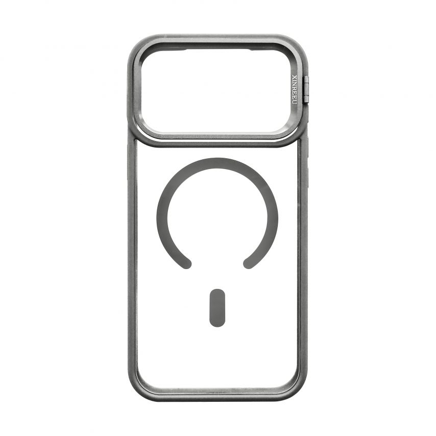 Чехол с функцией MagSafe для Apple iPhone 17 Pro Max с подставкой и защитой для камер light grey (06)
