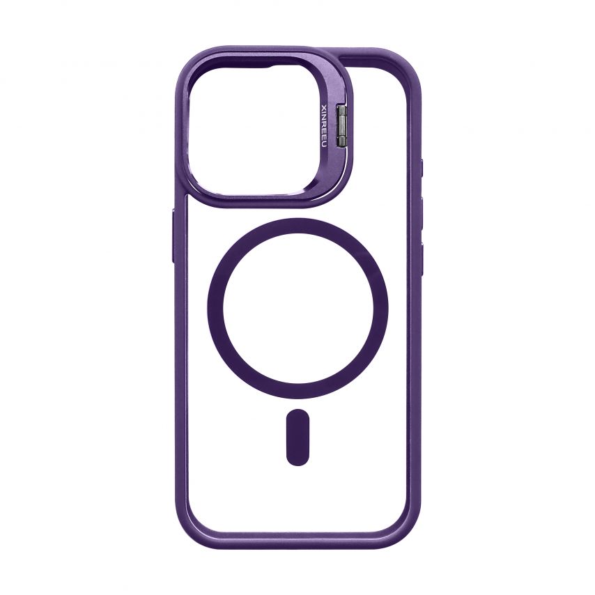Чехол с функцией MagSafe для Apple iPhone 17 с подставкой и защитой для камер violet (02)