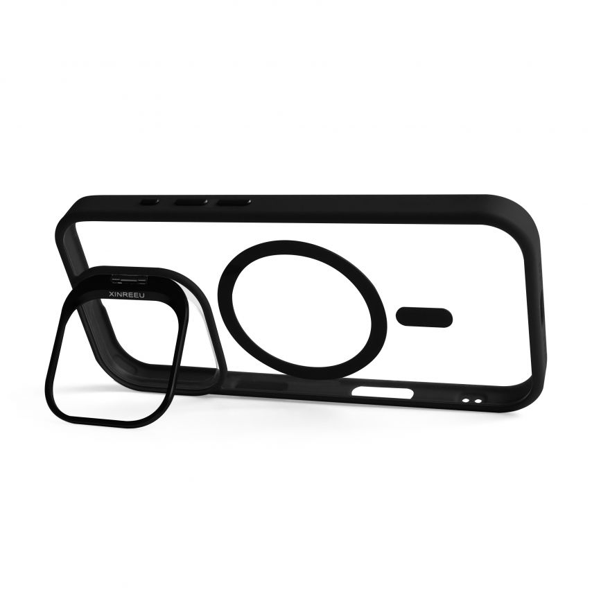 Чехол с функцией MagSafe для Apple iPhone 17 с подставкой и защитой для камер black (03)