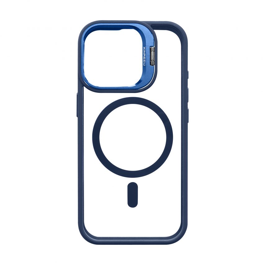 Чохол з функцією MagSafe для Apple iPhone 17 з підставкою та захистом для камер dark blue (04)