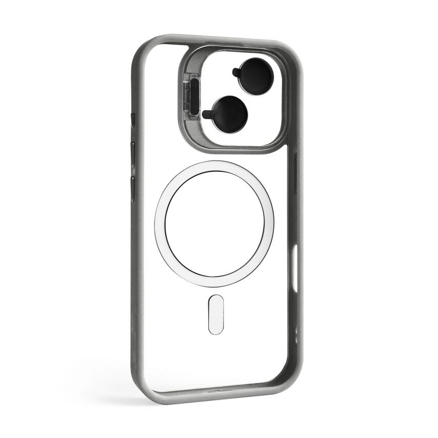 Чохол з функцією MagSafe для Apple iPhone 17 з підставкою та захистом для камер light grey (06)