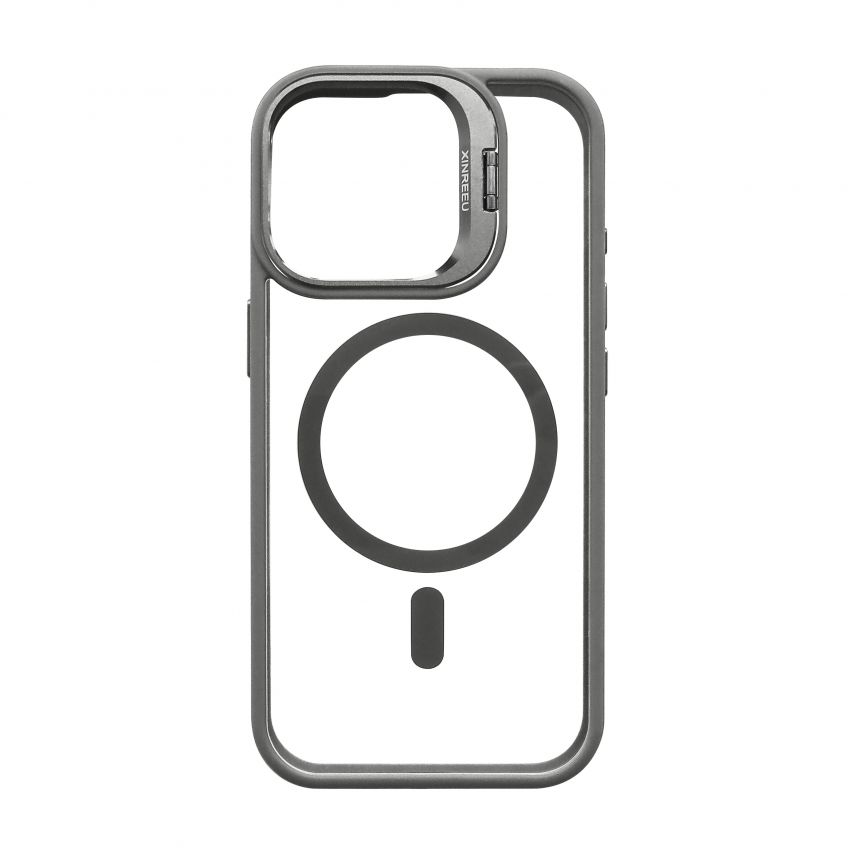 Чохол з функцією MagSafe для Apple iPhone 17 з підставкою та захистом для камер light grey (06)