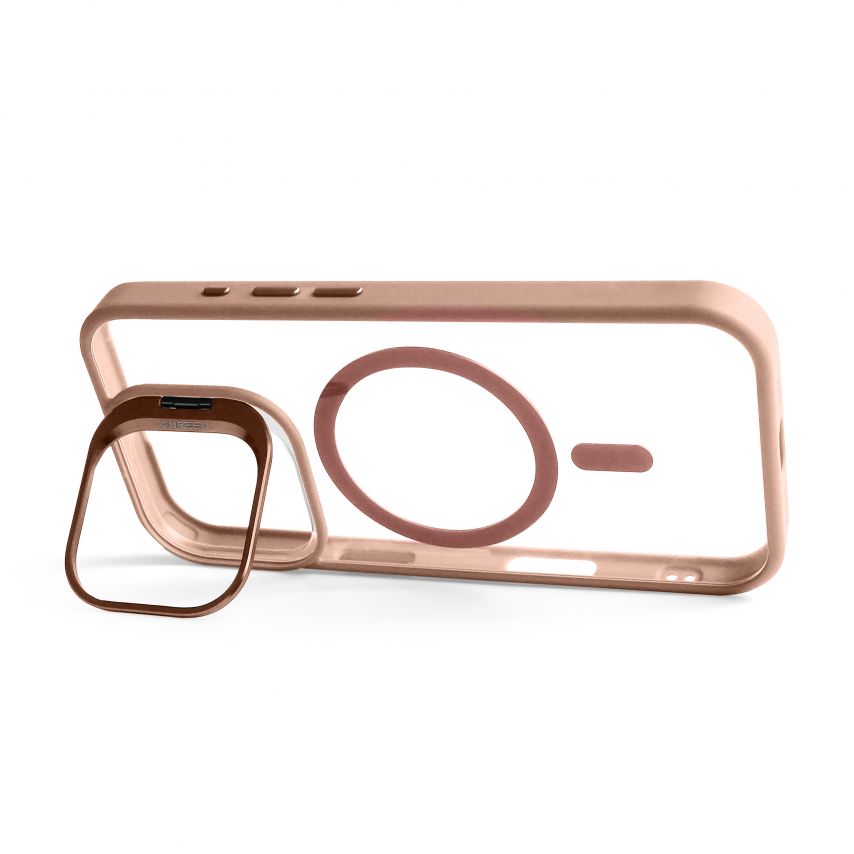 Чохол з функцією MagSafe для Apple iPhone 17 з підставкою та захистом для камер pink (10)