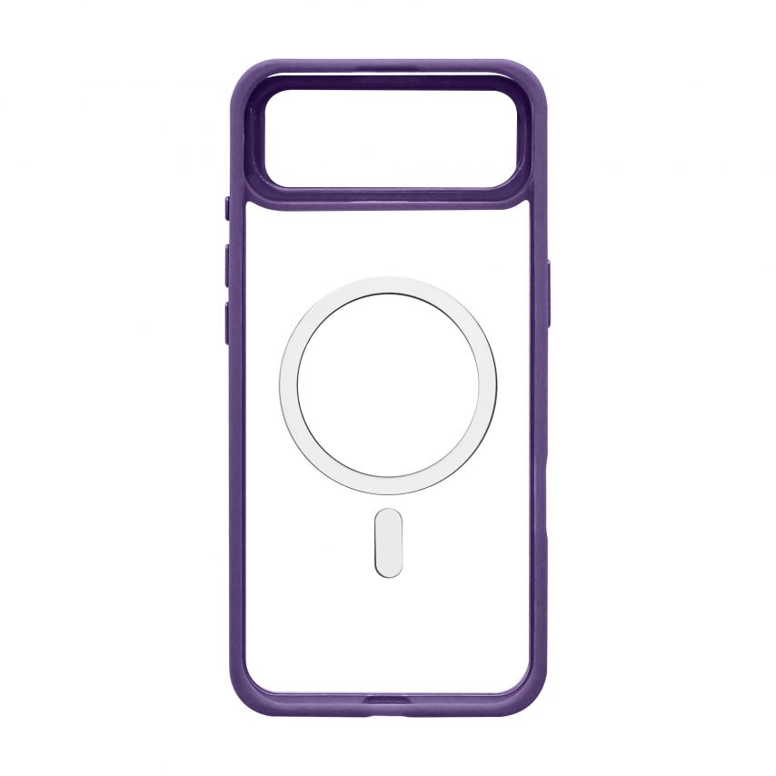 Чехол с функцией MagSafe для Apple iPhone 17 Air с подставкой и защитой для камер violet (02)