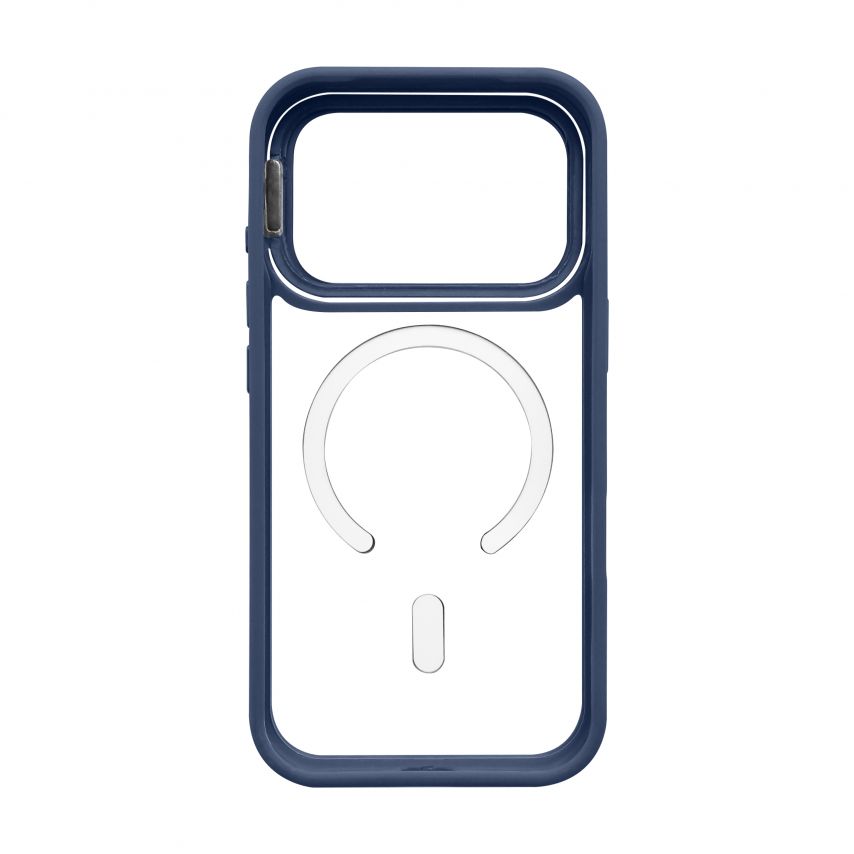 Чохол з функцією MagSafe для Apple iPhone 17 Pro з підставкою та захистом для камер dark blue (04)