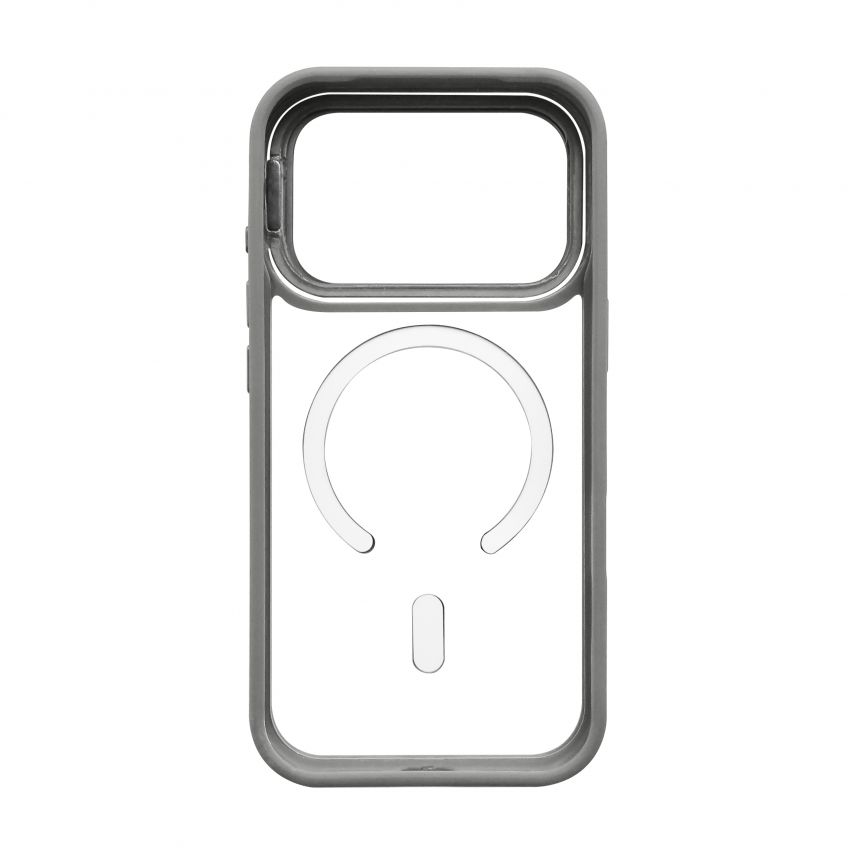 Чохол з функцією MagSafe для Apple iPhone 17 Pro з підставкою та захистом для камер light grey (06)