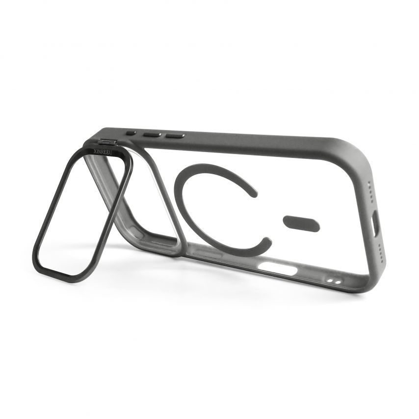 Чохол з функцією MagSafe для Apple iPhone 17 Pro з підставкою та захистом для камер light grey (06)