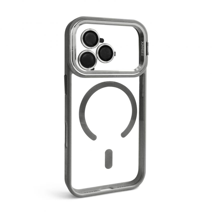 Чохол з функцією MagSafe для Apple iPhone 17 Pro з підставкою та захистом для камер light grey (06)
