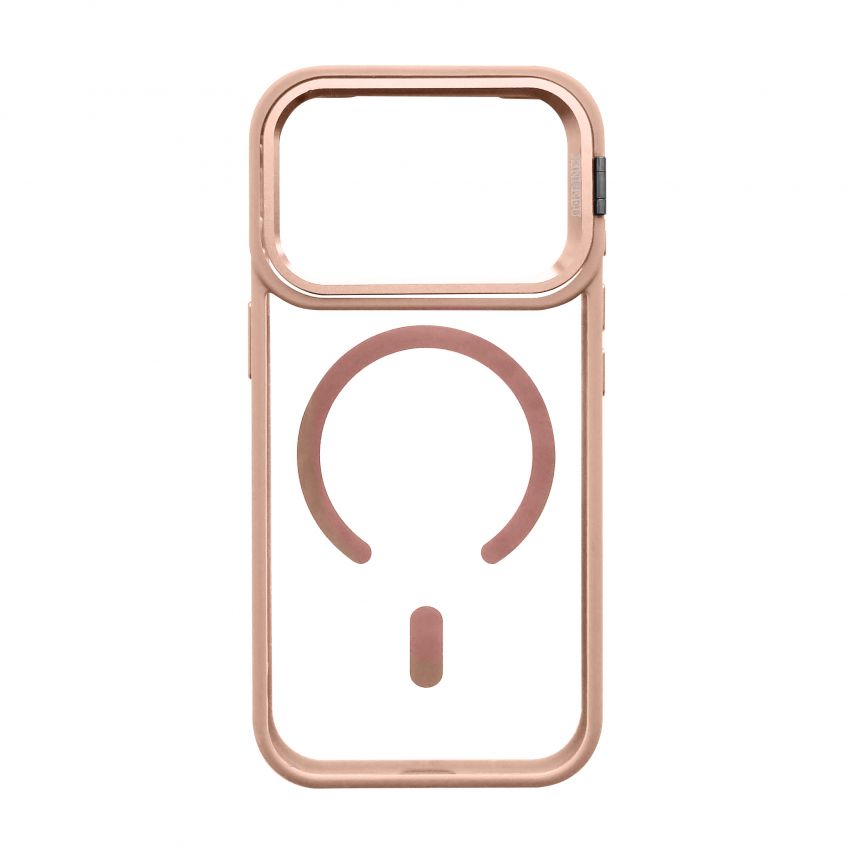 Чехол с функцией MagSafe для Apple iPhone 17 Pro с подставкой и защитой для камер pink (10)