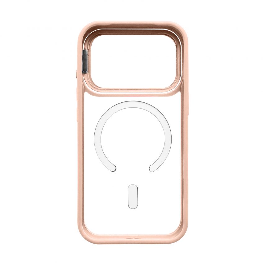 Чехол с функцией MagSafe для Apple iPhone 17 Pro с подставкой и защитой для камер pink (10)