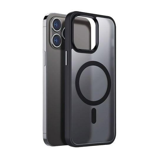 Чохол з функцією MagSafe для Apple iPhone 17 Pro Max з металевими кнопками black матовий - купити за 354.40 грн у Києві, Україні