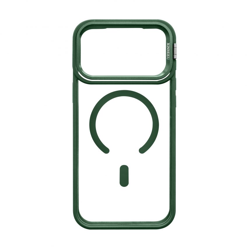 Чохол з функцією MagSafe для Apple iPhone 17 Pro Max з підставкою та захистом для камер green (01)