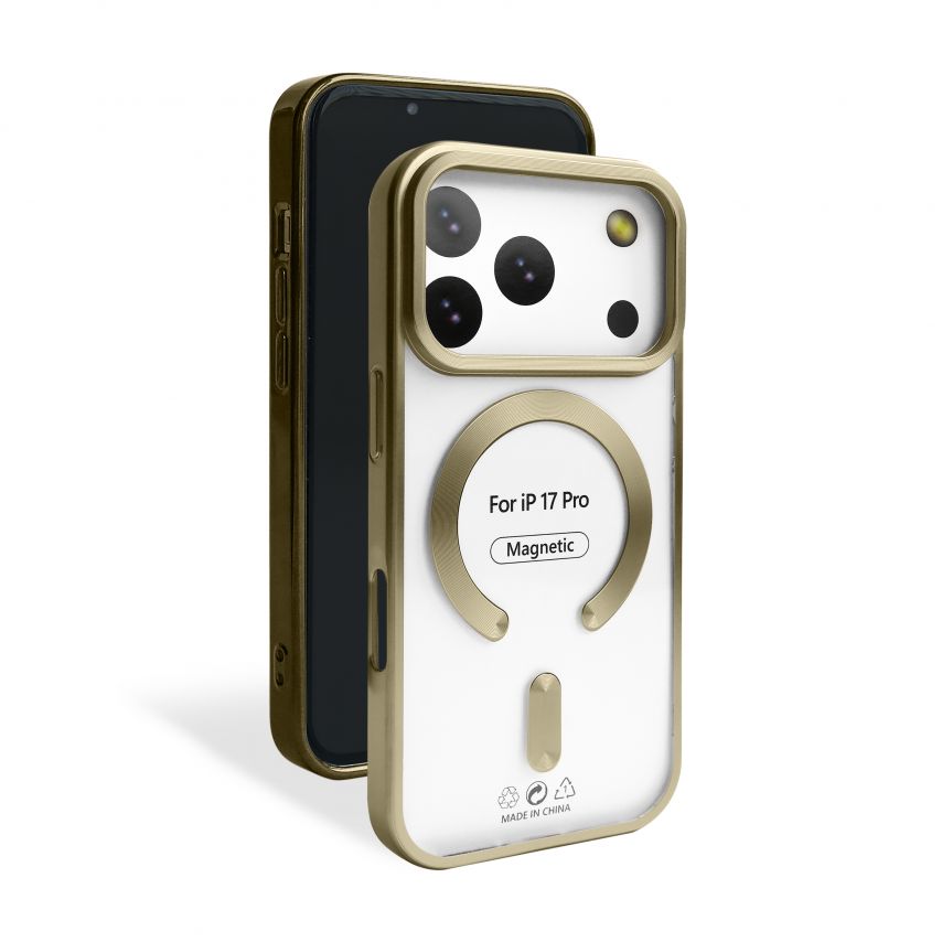 Чехол с функцией MagSafe для Apple iPhone 17 Pro gold (03) матовый